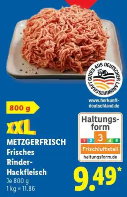Lidl METZGERFRISCH Frisches Rinder- Hackfleisch Angebot