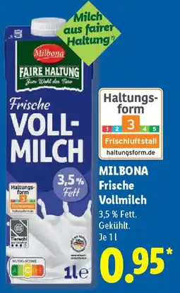 Lidl Milbona Frische Vollmilch Angebot