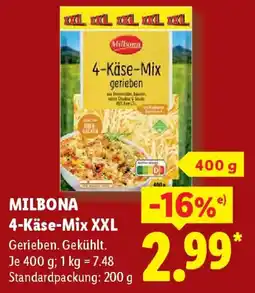 Lidl MILBONA 4-Käse-Mix XXL Angebot