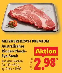 Lidl METZGERFRISCH PREMIUM Australisches Rinder-Chuck- Eye-Steak Angebot