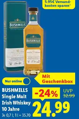 Lidl BUSHMILLS Single Malt Irish Whiskey 10 Jahre Angebot