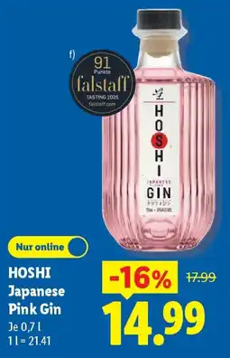 Lidl HOSHI Japanese Pink Gin Angebot
