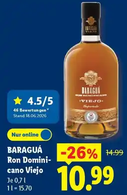Lidl BARAGUÁ Ron Domini- cano Viejo Angebot