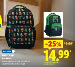 Lidl MINECRAFT Rucksack Angebot