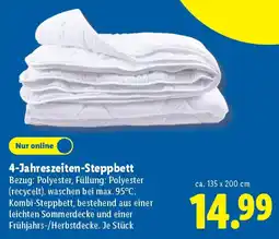 Lidl 4-Jahreszeiten-Steppbett Angebot