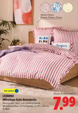 Lidl LIVARNO Mikrofaser-Satin-Bettwäsche Angebot