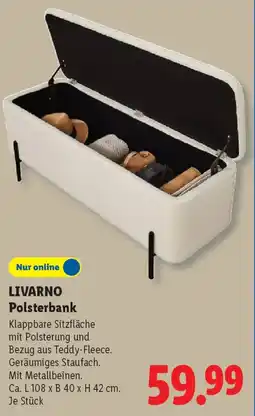 Lidl LIVARNO Polsterbank Angebot