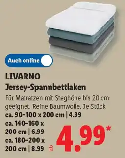 Lidl LIVARNO Jersey-Spannbettlaken Angebot