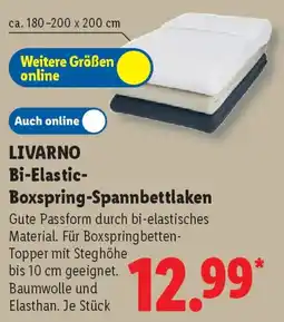 Lidl LIVARNO Bi-Elastic- Boxspring-Spannbettlaken Angebot