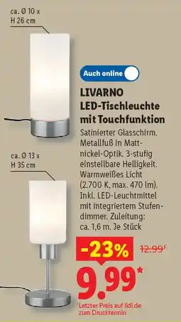 Lidl LIVARNO LED-Tischleuchte mit Touchfunktion Angebot