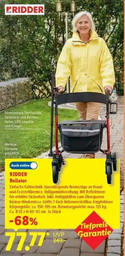 Lidl RIDDER Rollator Angebot