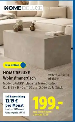 Lidl HOME DELUXE Wohnzimmertisch Modell „AMIRI". Angebot