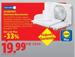 Lidl SILVERCREST Elektrischer Allesschneider Typ „SAS 100 A2". Angebot