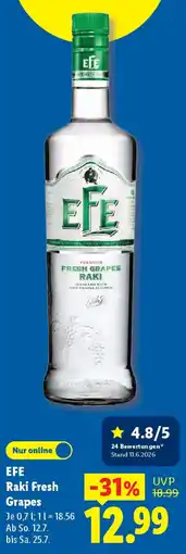 Lidl EFE Raki Fresh Grapes Angebot
