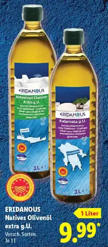 Lidl ERIDANOUS Natives Olivenöl extra g.U. Angebot