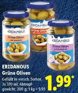 Lidl ERIDANOUS Grüne Oliven Angebot