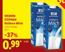 Lidl WEIHENSTEPHAN Haltbare Milch Angebot