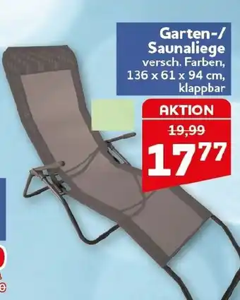 CENTERSHOP Garten-/Saunaliege Angebot