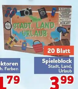 CENTERSHOP Spieleblock Stadt, Land, Urlaub Angebot