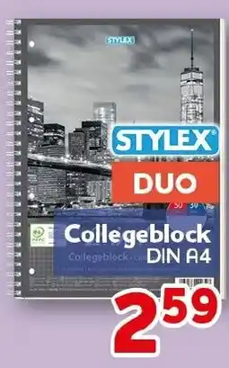 CENTERSHOP STYLEX DUO Collegeblock Angebot