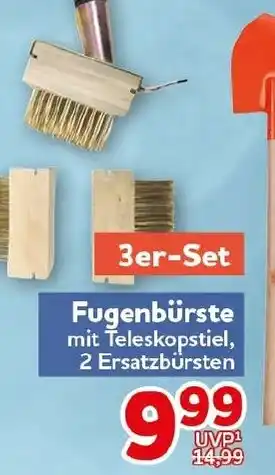 CENTERSHOP Fugenbürste mit Teleskopstiel Angebot
