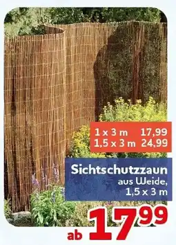 CENTERSHOP Sichtschutzzaun aus Weide Angebot