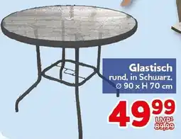 CENTERSHOP Glastisch rund, in Schwarz Angebot
