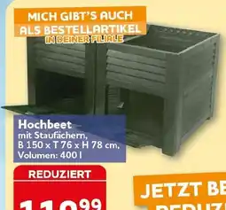CENTERSHOP Hochbeet mit Staufächern Angebot