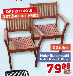 CENTERSHOP Holz-Stapelstuhl Angebot