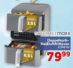 CENTERSHOP GOURMETmaxx Doppelkorb-Heißluftfritteuse Angebot