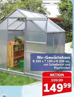 CENTERSHOP Alu-Gewächshaus Angebot