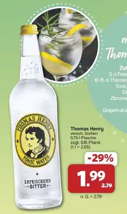Famila Nord West Thomas Henry Tonic Water Angebot