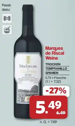 Famila Nord West Marques de Riscal Weine Angebot