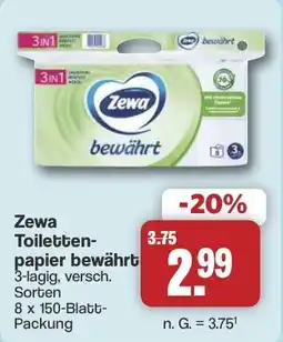 Famila Nord West Zewa Toilettenpapier bewährt Angebot
