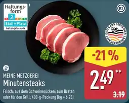 Aldi Nord MEINE METZGEREI Minutensteaks Angebot