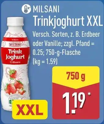 Aldi Nord MILSANI Trinkjoghurt XXL Angebot