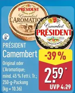 Aldi Nord PRÉSIDENT Camembert Angebot