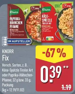 Aldi Nord Knorr Fix Angebot