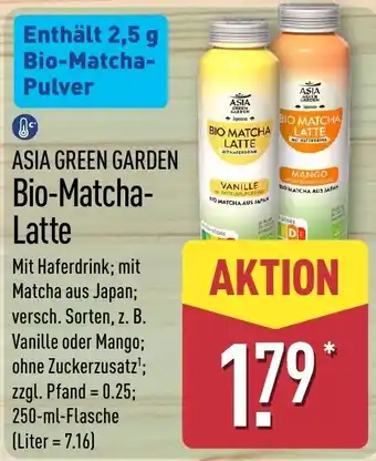 Aldi Nord ASIA GREEN GARDEN Bio-Matcha-Latte Angebot