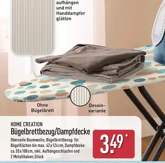 Aldi Nord HOME CREATION Bügelbrettbezug/Dampfdecke Angebot