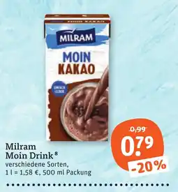 tegut Milram Moin Drink Moin Kakao Angebot