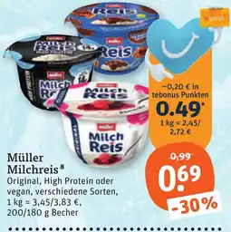 tegut Müller Milchreis Angebot