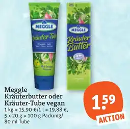 tegut Meggle Kräuterbutter oder Kräuter-Tube vegan Angebot