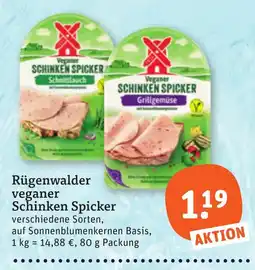 tegut Rügenwalder vegane Schinken Spicker Angebot