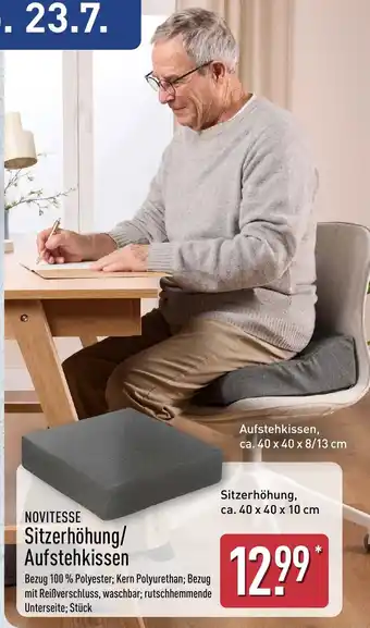 Aldi Nord NOVITESSE Sitzerhöhung/Aufstehkissen Angebot