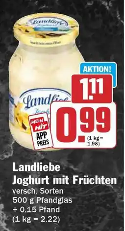 HIT Landliebe Joghurt mit Früchten Angebot
