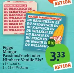tegut Figgo Mango-Passionsfrucht oder Himbeer-Vanille Eis Angebot