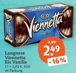 tegut Langnese Viennetta Eis Vanille Angebot