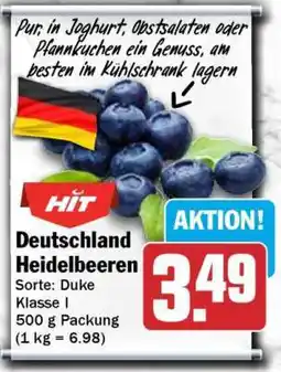 HIT Deutschland Heidelbeeren Angebot