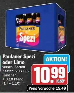 HIT Paulaner Spezi oder Limo Angebot